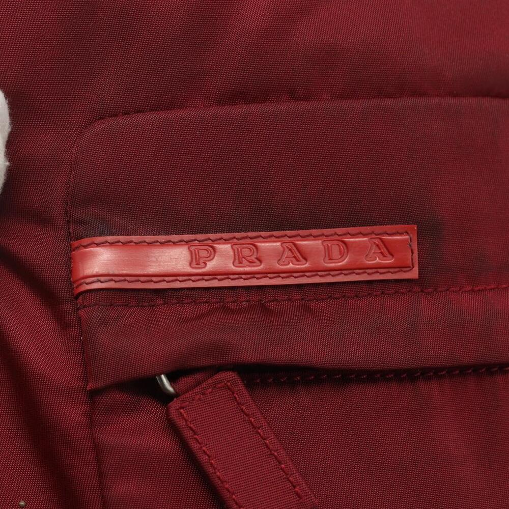 PRADA Sports Tote Bag Nylon Red Silver Auth ti3508 - Picture 10 of 16